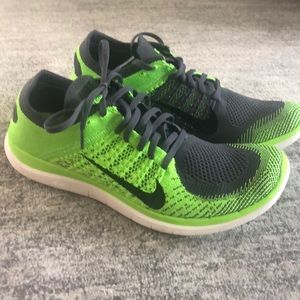 Nike free 4.0 flyknit 631053 003 grey green
